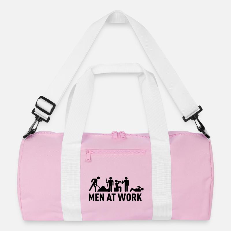 men at work - männer bei der arbeit - bauarbeiter Recycelte Duffel Bag