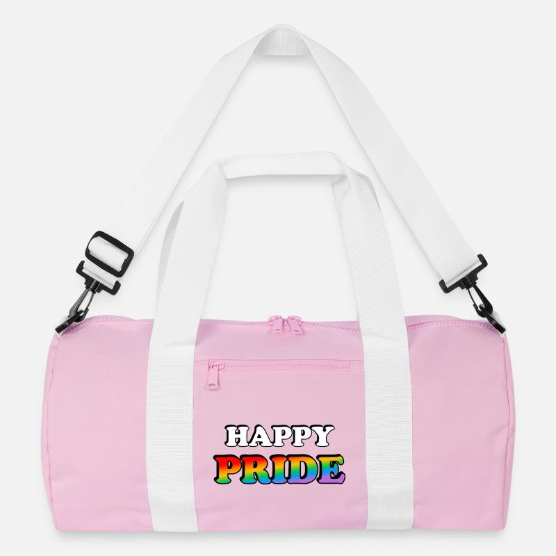 Pride Rainbow Text Design Recycled Duffel Bag