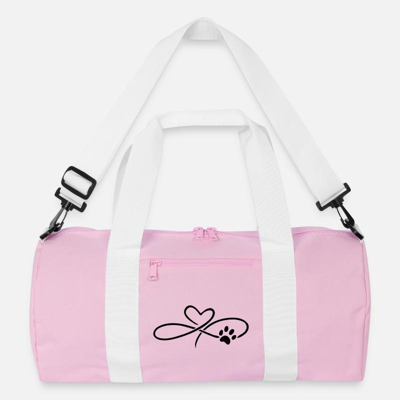 Infinity Herz mit Pfote Hund Katze Recycelte Duffel Bag