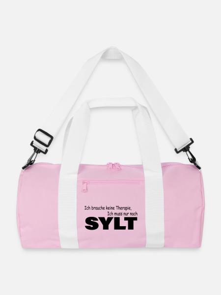 Therapie SYLT - Recycelte Duffle Bag - Rosa/Weiß