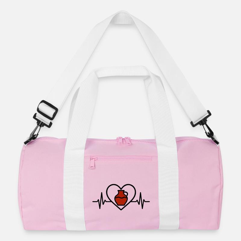 Pottery Heart Ceramic Vase Art Creative Recycled Duffel Bag