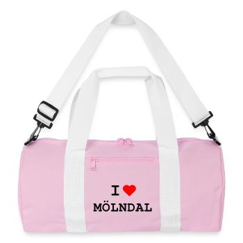 Ich liebe Mölndal - I love Mölndal - Recycled Duffel Bag - pink/white - Front
