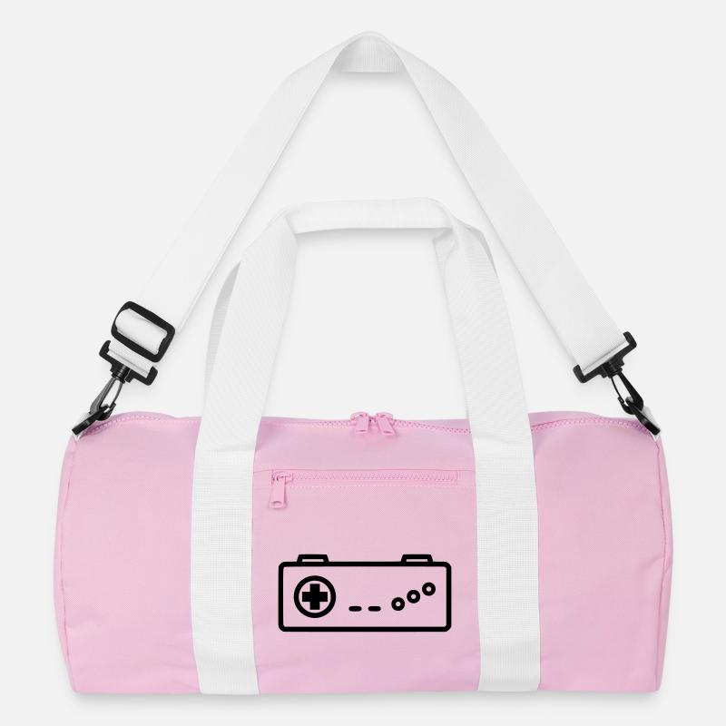 Retro Gamepad Outline Icon Recycelte Duffel Bag