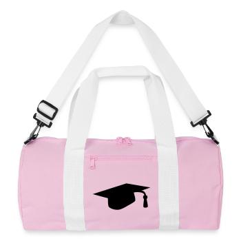 Casquette de remise des diplômes - Sac de sport recyclé - rose/blanc - Devant