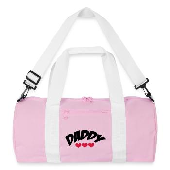 Daddy - Recycelte Duffel Bag - Rosa/Weiß - Vorne