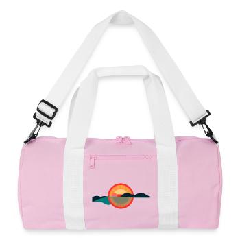 Sunrise Horizon – Conception minimaliste - Sac de sport recyclé - rose/blanc - Devant