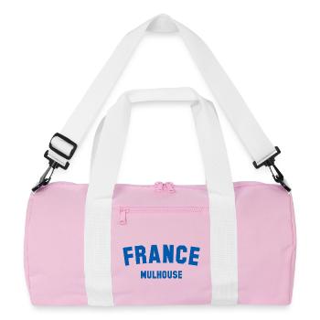 Mulhouse, France, France - Recycled Duffel Bag - pink/white - Front