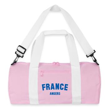 Angers, France, France - Recycled Duffel Bag - pink/white - Front
