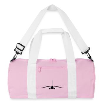 Avion - Sac de sport recyclé - rose/blanc - Devant