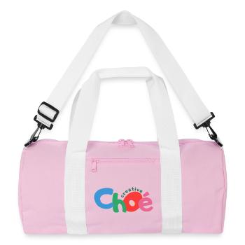 Choe Creative Text - Recycled Duffel Bag - pink/white - Front