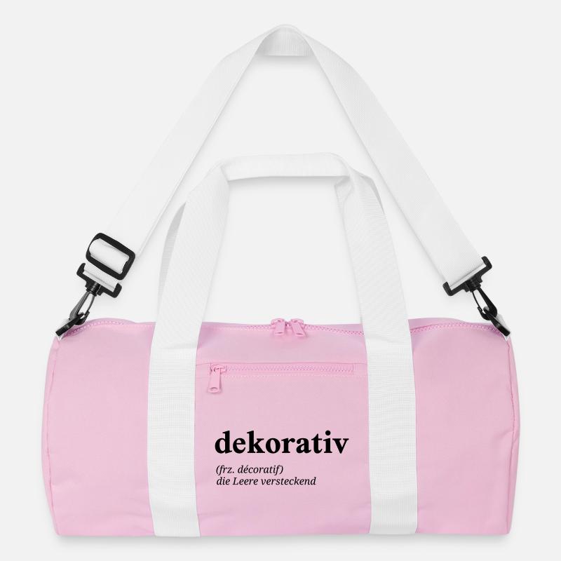 dekorativ Definition - Recycelte Duffel Bag - Rosa/Weiß