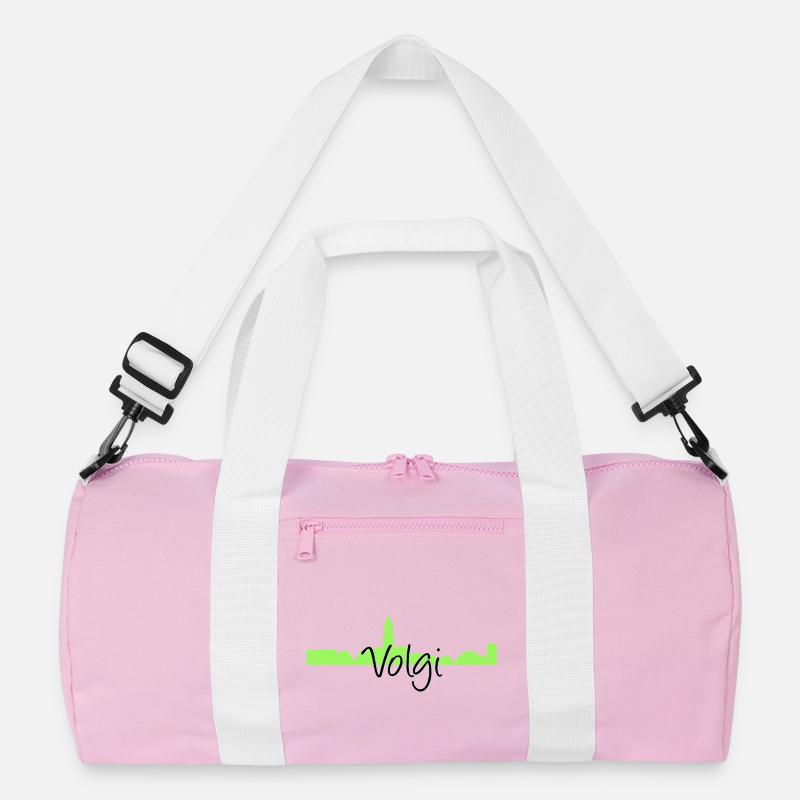 Volkach | Volgi | Mainschleife - Recycelte Duffel Bag - Rosa/Weiß