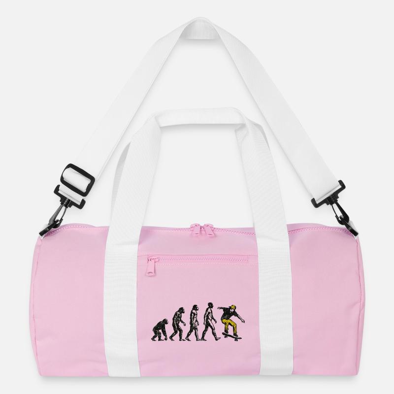Evolution Skateboarder – Grunge Skate Design Recycelte Duffel Bag