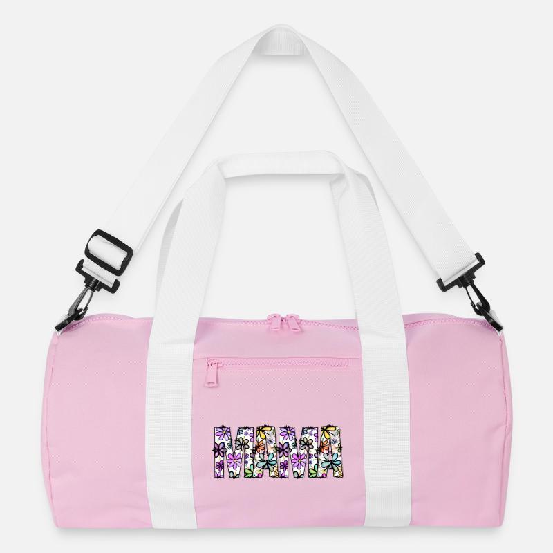 Blumenregenbogen-Wortmuster Recycelte Duffel Bag