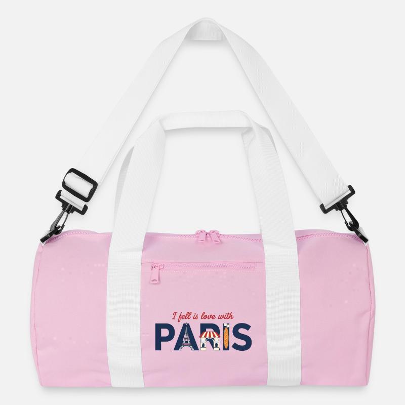 Paris Liebe – Eiffelturm & Baguette Design Recycelte Duffel Bag
