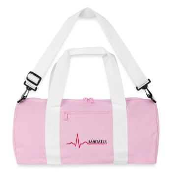 Sanitäter Schrifzug - Recycelte Duffel Bag - Rosa/Weiß - Vorne