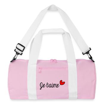 HAPPY FATHER'S DAY. DAD. FATHER'S DAY. FATHER. GOOD - Recycled Duffel Bag - pink/white - Front