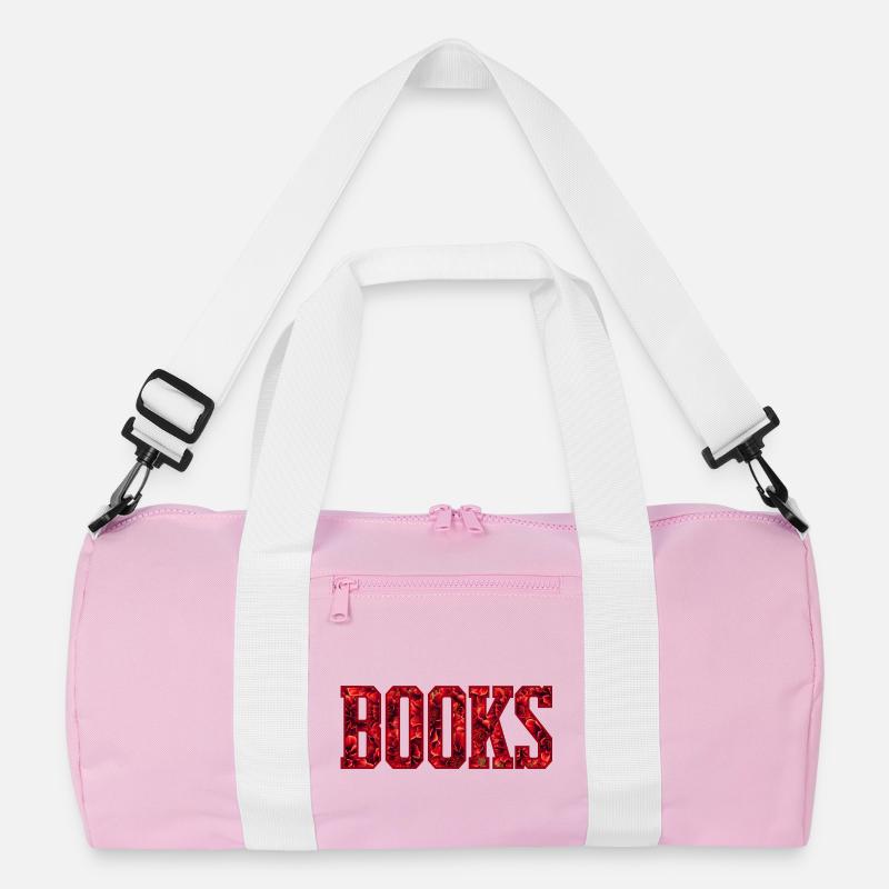 Rote Blumenbuchstaben Buch Recycelte Duffel Bag