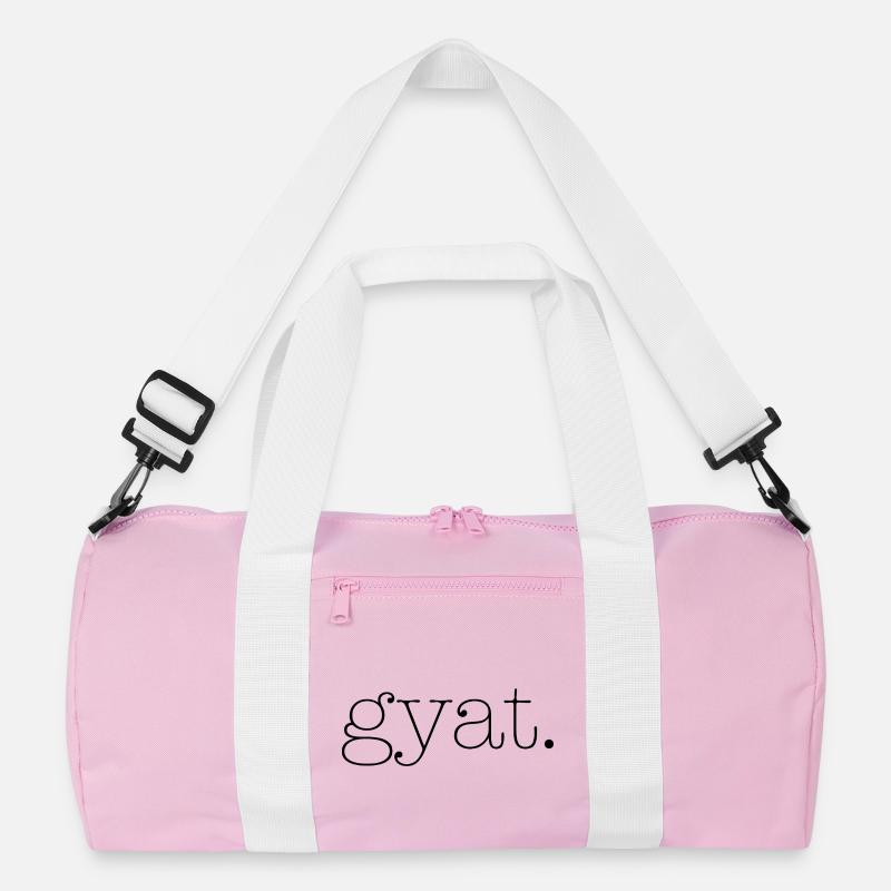 Gyat - Recycelte Duffel Bag - Rosa/Weiß