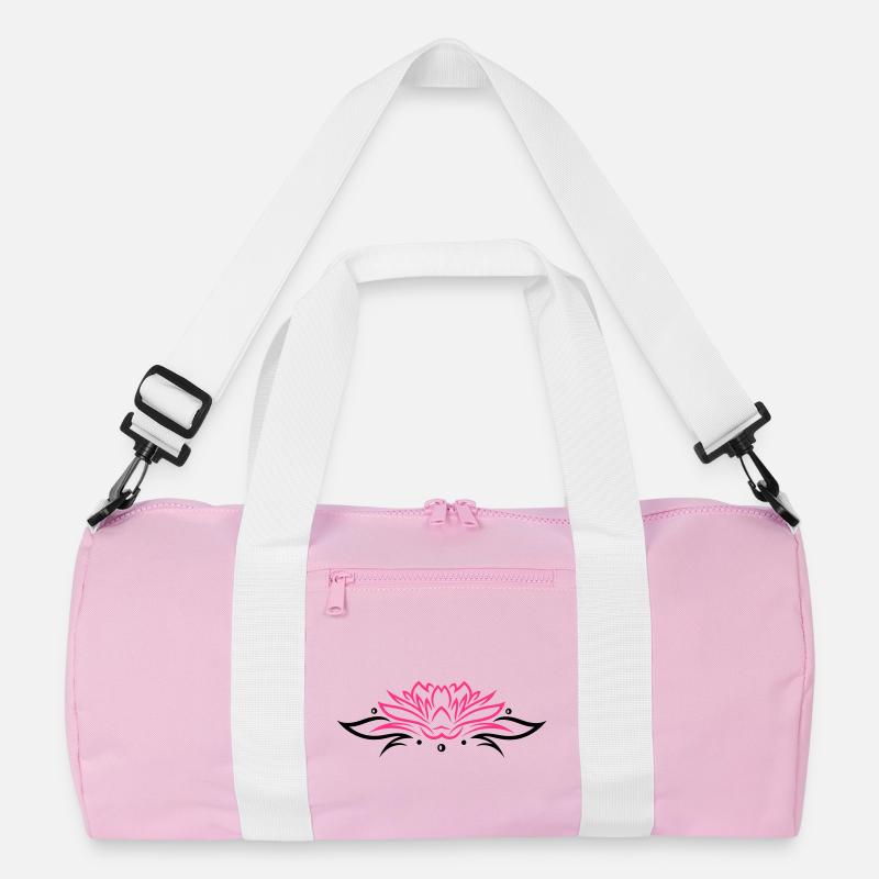 Lotus, Lotusblüte mit Blättern Recycelte Duffel Bag