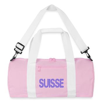 SWITZERLAND. COUNTRY. GENEVA. SWITZERLAND. HUMOR. COUNTRY - Recycled Duffel Bag - pink/white - Front