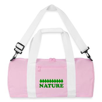 NATURE - Recycelte Duffel Bag - Rosa/Weiß - Vorne