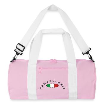 Pantelleria Italien Kapern  - Recycelte Duffel Bag - Rosa/Weiß - Vorne
