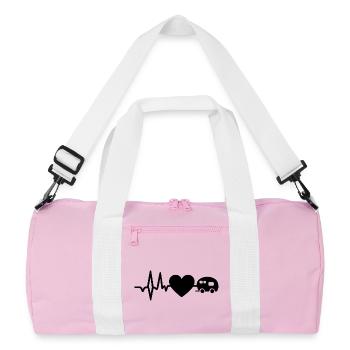 Chemise de camping Heartbeat – Heart Caravan Design - Sac de sport recyclé - rose/blanc - Devant