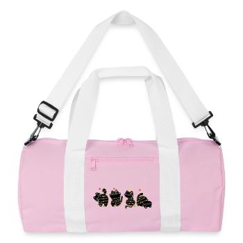 Chat à Noël - Sac de sport recyclé - rose/blanc - Devant
