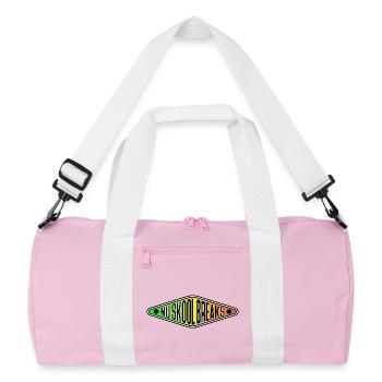 Nu Skool bricht den Breakbeat - Recycelte Duffel Bag - Rosa/Weiß - Vorne