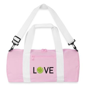 Tennis-Liebhaber - Recycelte Duffel Bag - Rosa/Weiß - Vorne