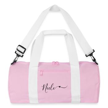 Neele Name Vorname Dekorativ - Recycelte Duffel Bag - Rosa/Weiß - Vorne