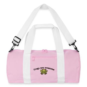 Les grenouilles sont super graphiques - Sac de sport recyclé - rose/blanc - Devant