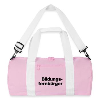BILDUNGSFERNBÜRGER. DES GENS STUPIDES, SARCASME - Sac de sport recyclé - rose/blanc - Devant