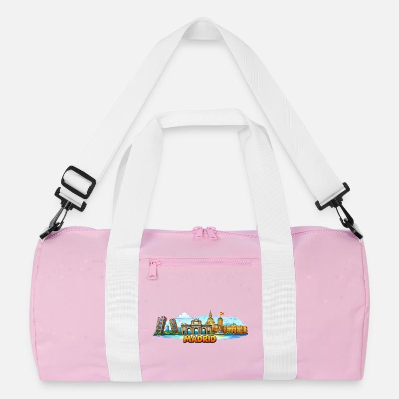 Madrid Skyline Stadt Recycelte Duffel Bag