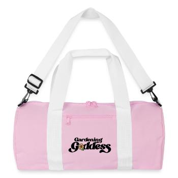 Watercolor Daisy Bloom - Recycled Duffel Bag - pink/white - Front