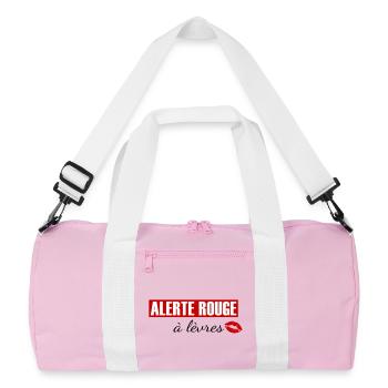 Alerte rouge à lèvres - Sac de sport recyclé - rose/blanc - Devant