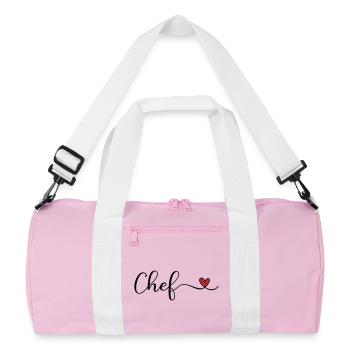chef - Recycled Duffel Bag - pink/white - Front