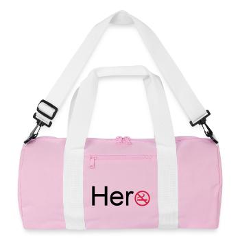 Hero (Quit Smoking) - Recycled Duffel Bag - pink/white - Front