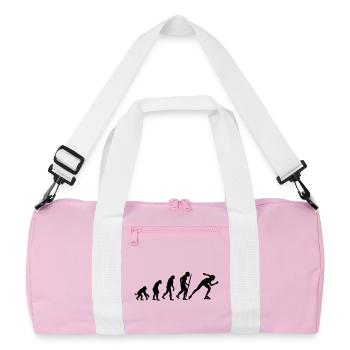 Changes in line speed skating - Recycled Duffel Bag - pink/white - Front