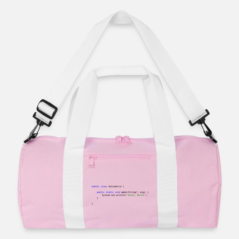 Hello World in Java Recycelte Duffel Bag