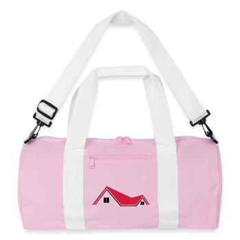 Haus - Recycelte Duffel Bag - Rosa/Weiß - Vorne