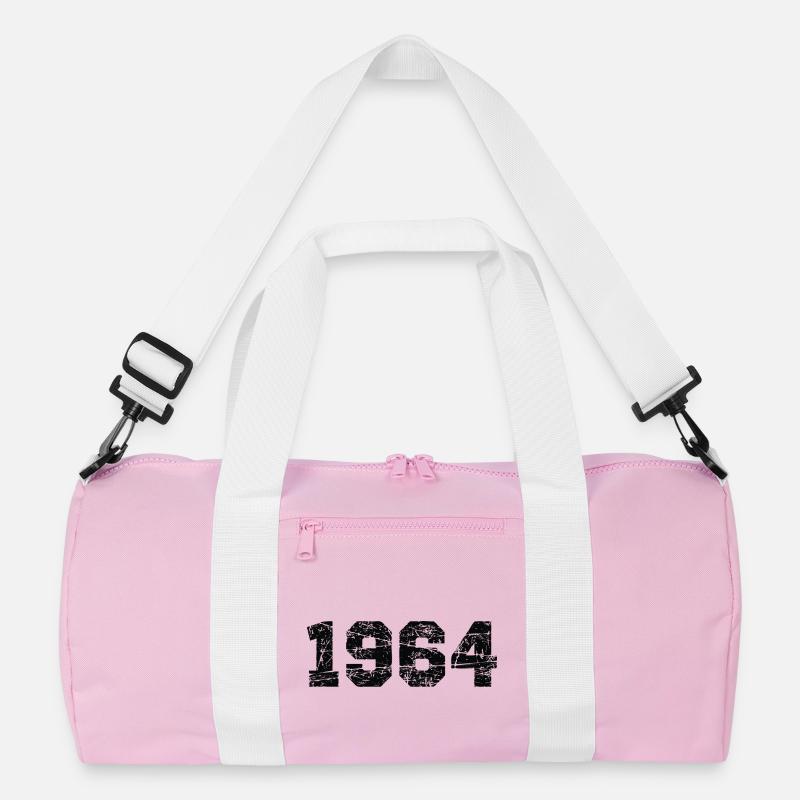 1964 - Recycelte Duffel Bag - Rosa/Weiß