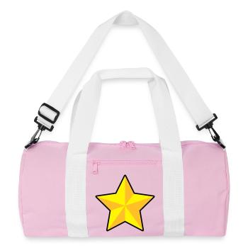 3D Stern - Recycelte Duffel Bag - Rosa/Weiß - Vorne