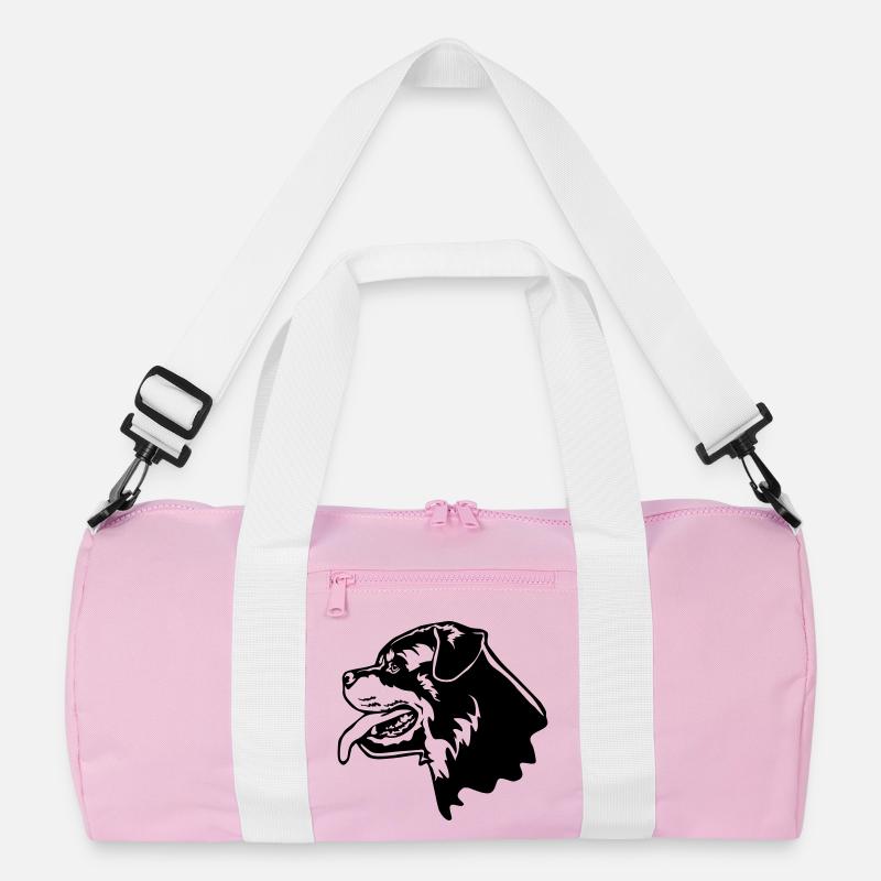 Rottweiler Kopf Recycled Duffel Bag