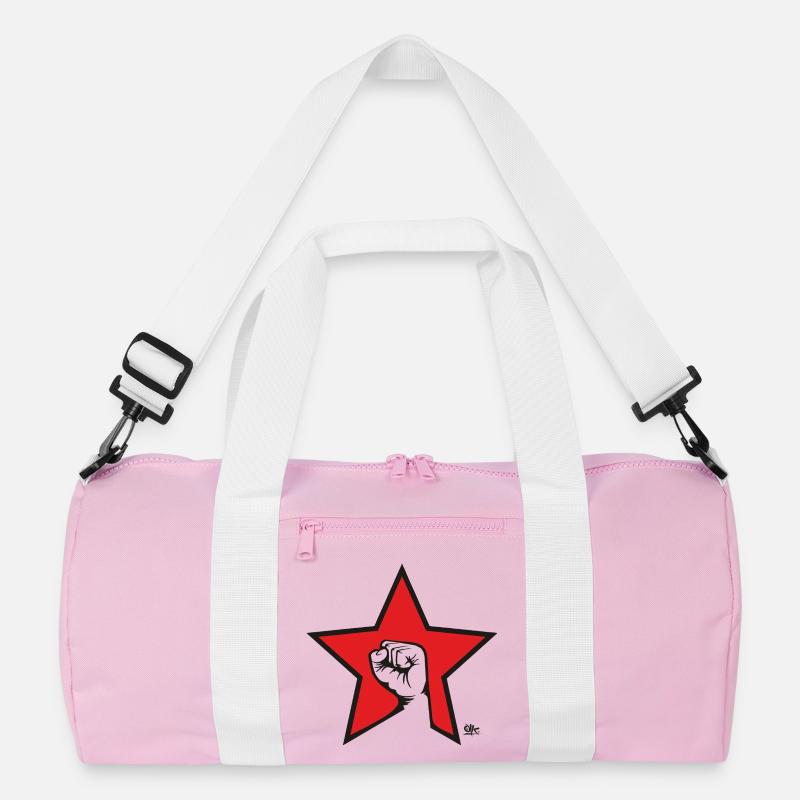 Against - Recycelte Duffel Bag - Rosa/Weiß