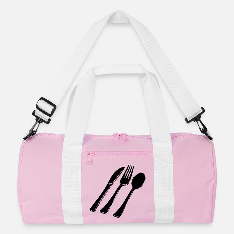 Cutlery fork spoon and knife Recycled Duffel Bag
