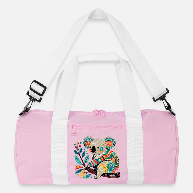 Koala - Recycelte Duffel Bag - Rosa/Weiß