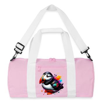 Macareux - Sac de sport recyclé - rose/blanc - Devant