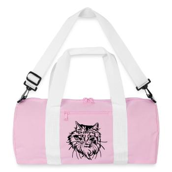 Chat des forêts norvégiennes - Sac de sport recyclé - rose/blanc - Devant